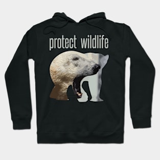 protect wildlife - polar bear design Hoodie